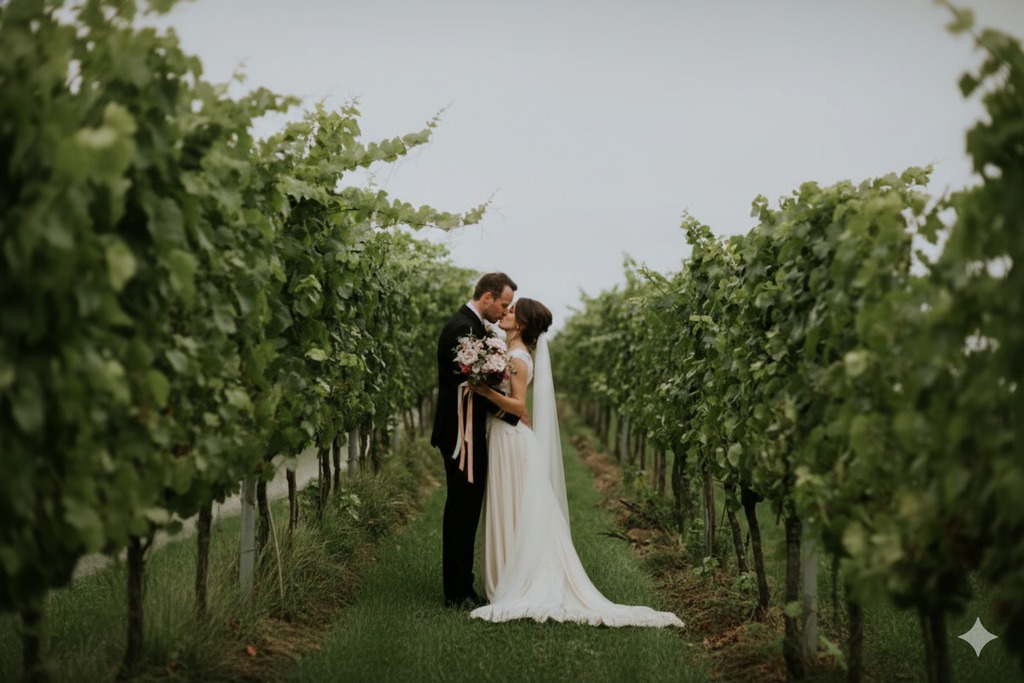 French Vineyard tent setup
