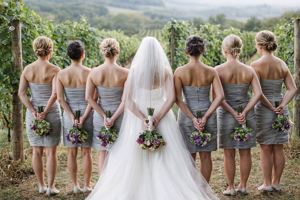 Mountain Vineyard bridal party